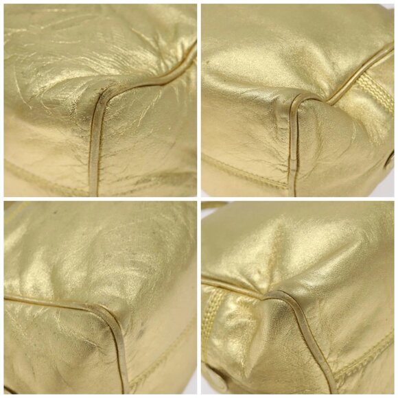 LOEWE Hand Bag Leather Gold Tone Auth - Picture 16 of 16